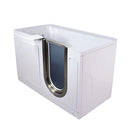 Ella's 93217NF Ultimate Acrylic Foot Massage Walk-in Bathtub with Left Inward Swing Door, No Faucet, 2" Dual Drain, 30" x 60" x 38", White