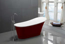 Anzzi Prima 67 in. Acrylic Flatbottom Non-Whirlpool Bathtub in Red FT-AZ095RD 2