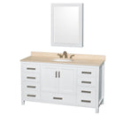 Wyndham Collection Sheffield 60" Single Bathroom Vanity - White WC-1414-60-SGL-VAN-WHT 2
