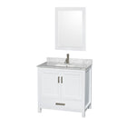 Wyndham Collection Sheffield 36" Single Bathroom Vanity - White WC-1414-36-SGL-VAN-WHT 3