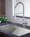 Anzzi Carriage Single Handle Standard Kitchen Faucet in Brushed Nickel KF-AZ211BN 4