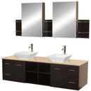 Wyndham Collection Avara 72" Wall-Mounted Double Bathroom Vanity Set - Espresso WC-WHE007-SH-72-ESP 4