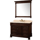 Wyndham Collection Andover 48" Traditional Bathroom Vanity Set - Dark Cherry WC-TS48-DKCH