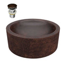 Anzzi Triens 16 in. Handmade Vessel Sink in Hammered Antique Copper BS-013