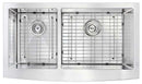Anzzi ELYSIAN Series 36 in. Farm House 40/60 Dual Basin Handmade Stainless Steel Kitchen Sink 14