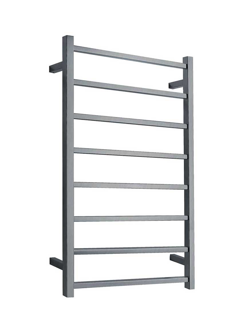 Anzzi Bell 8-Bar Stainless Steel Wall Mounted Electric Towel Warmer Rack in Brushed Nickel