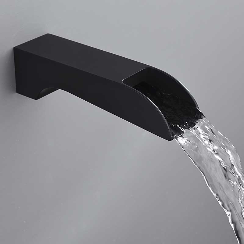 Anzzi Mezzo Series 1-Handle 1-Spray Tub and Shower Faucet in Matte Black