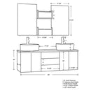 Cambridge Plumbing Moonstone 59" Wall Mount Double Bathroom Vanity Set 3
