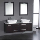 Cambridge Plumbing Poplar 62" Wall Mount Double Bathroom Vanity Set