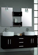 Cambridge Plumbing Hematite 59" Wall Mount Double Bathroom Vanity Set