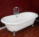 Cambridge Plumbing 67.25" x 22.25" Double Ended Claw Foot Bathtub