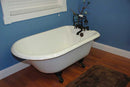 Cambridge Plumbing 60.5" x 23.25" Rolled Rim Soaking Claw Foot Bathtub