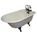 Cambridge Plumbing 60.5" x 23.25" Rolled Rim Soaking Claw Foot Bathtub 2