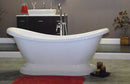Cambridge Plumbing 68.63" x 29" Pedestal Slipper Tub