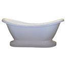 Cambridge Plumbing 68.63" x 29" Pedestal Slipper Tub 2