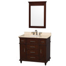 Wyndham Collection Berkeley 36" Single Bathroom Vanity - Dark Chestnut WC-1717-36-SGL-CDK
