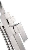 Anzzi Yosemite 2-Handle Claw Foot Tub Faucet with Hand Shower in Brushed Nickel FS-AZ0050BN 14