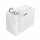 Ella's Bubbles OLA3060D-L-HB Transfer 60 Air and Hydro Massage Walk-In Bathtub with Left Outward Swing Door, Ella 5pc. Fast-Fill Faucet, Dual 2" Drains, White