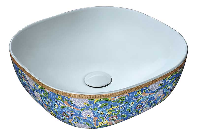 Anzzi Byzantian Series Ceramic Vessel Sink in Byzantine Mosaic Finish LS-AZ244 4