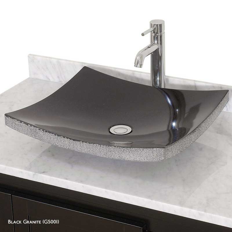 Wyndham Collection Malibu 48" Bathroom Vanity Set - Gray Oak Finish with Black Absolute Granite Counter and Black Granite Sink WC-CG3000-48-GROAK-BLK-GR 3