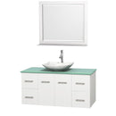 Wyndham Collection Centra 48" Single Bathroom Vanity Set for Vessel Sink - Matte White WC-WHE009-48-SGL-VAN-WHT 3