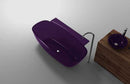 Vida 62 in. One Piece Anzzi Stone Freestanding Bathtub in Translucent Evening Violet 5