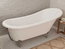 Anzzi 67.32” Diamante Slipper-Style Acrylic Claw Foot Tub in White FT-CF131FAFT-CH 3