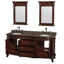 Wyndham Collection Edinburgh 72" Double Bathroom Vanity - Cherry WC-J233-72-DBL-VAN-CHE 5