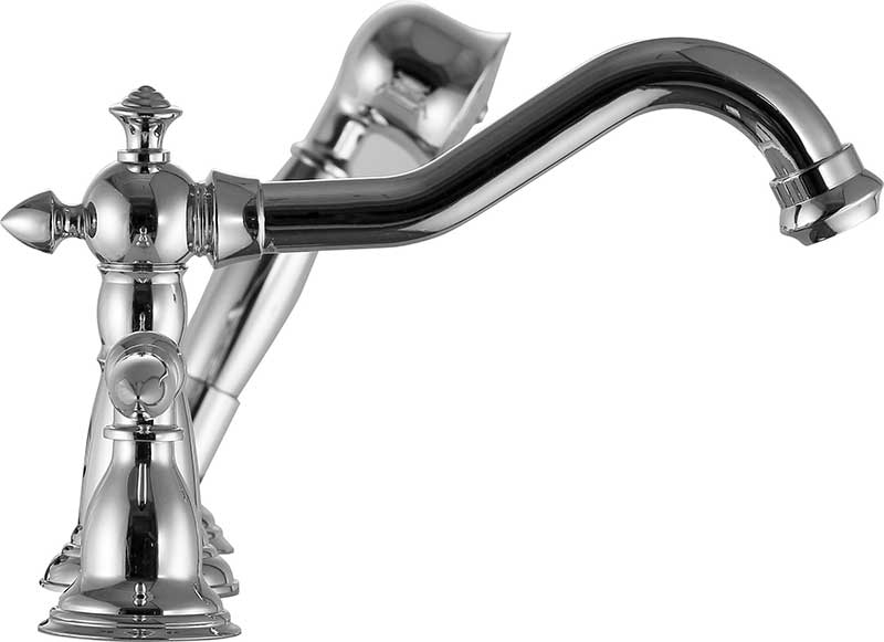 Anzzi Patriarch 2-Handle Deck-Mount Roman Tub Faucet with Handheld Sprayer in Polished Chrome FR-AZ091CH 11
