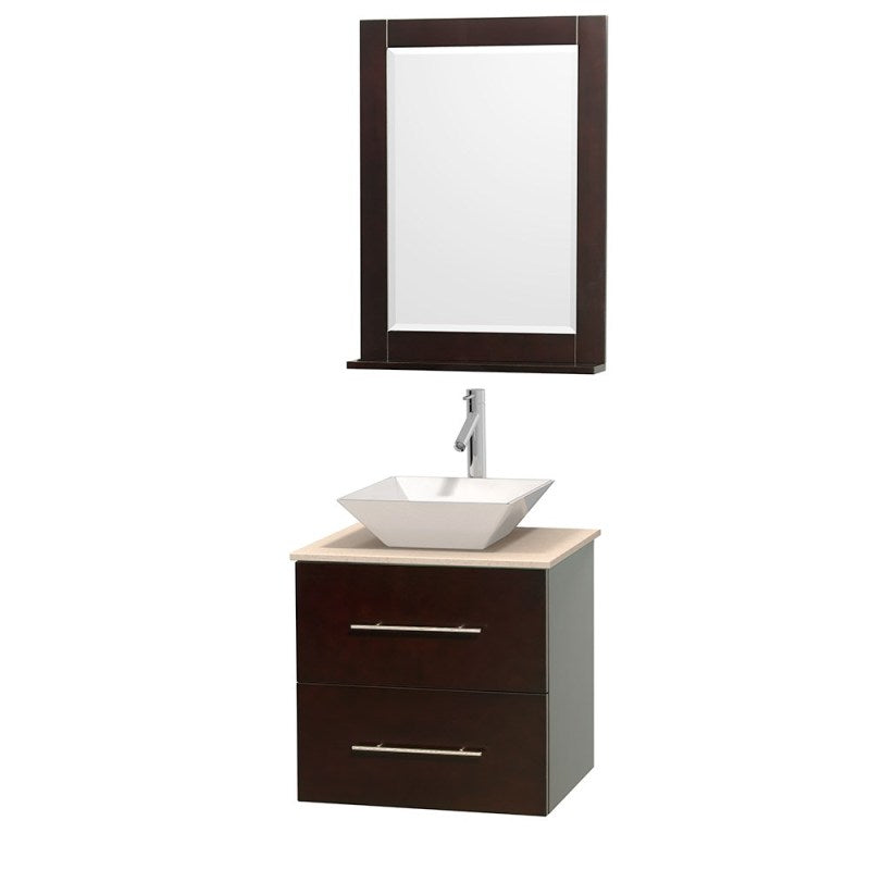 Wyndham Collection Centra 24" Single Bathroom Vanity Set for Vessel Sink - Espresso WC-WHE009-24-SGL-VAN-ESP 2