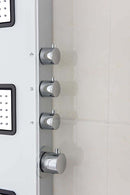 Anzzi Leopard 60 in. 3-Jetted Full Body Shower Panel with Heavy Rain Shower and Spray Wand in White SP-AZ032 5