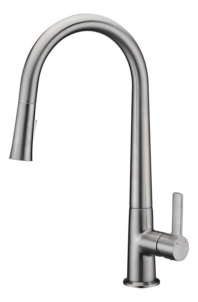 Anzzi Orbital Single Handle Pull-Down Sprayer Kitchen Faucet in Brushed Nickel KF-AZ186BN