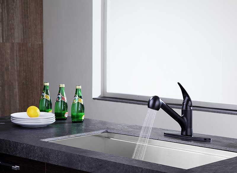 Anzzi Del Acqua Single-Handle Pull-Out Sprayer Kitchen Faucet in Oil Rubbed Bronze KF-AZ204ORB 16