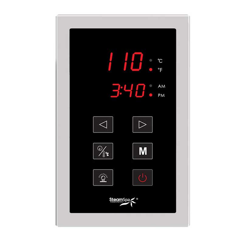 SteamSpa Oasis Touch Panel Control Kit in Chrome 2