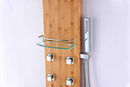 Anzzi CRANE Series 60 in. Full Body Shower Panel System with Heavy Rain Shower and Spray Wand in Natural Bamboo 4