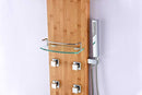 Anzzi Mansion 60 in. Full Body Shower Panel with Heavy Rain Shower and Spray Wand in Natural Bamboo