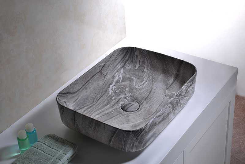 Anzzi Marbled Series Ceramic Vessel Sink in Marbled Ash Finish LS-AZ242 2