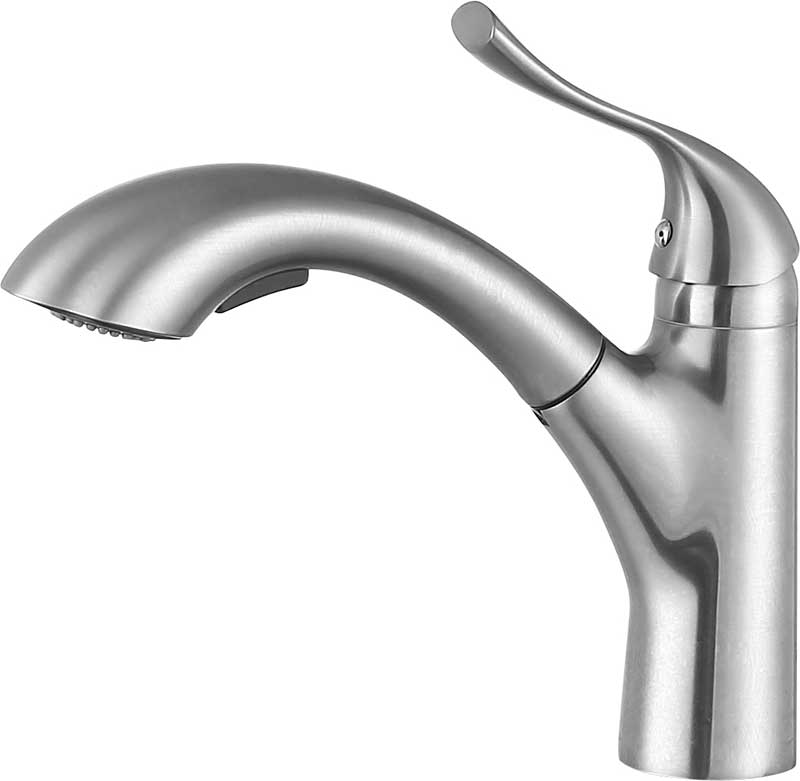 Anzzi Navona Single-Handle Pull-Out Sprayer Kitchen Faucet in Brushed Nickel KF-AZ206BN 17