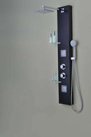 Anzzi Ronin 52 in. 2-Jetted Full Body Shower Panel with Heavy Rain Shower and Spray Wand in Black SP-AZ025 11