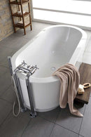 Aquatica Cocoon-Wht Freestanding Lucite® with Microban® Acrylic Bathtub - White 3