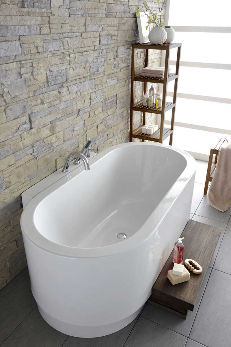 Aquatica Cocoon-Wht Freestanding Lucite® with Microban® Acrylic Bathtub - White 2