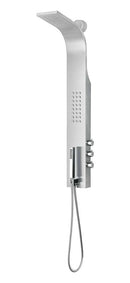 Anzzi Pier 48 in. Full Body Shower Panel with Heavy Rain Shower and Spray Wand in Brushed Steel SP-AZ076