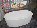 Roccia 61.4 in. One Piece Anzzi Stone Freestanding Bathtub in White 2