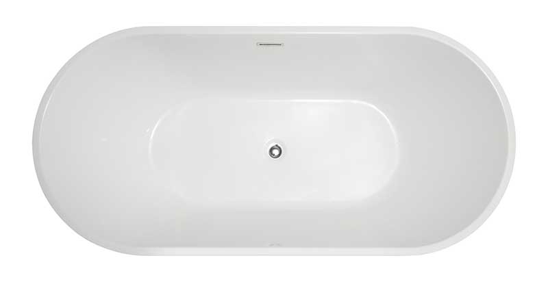 Anzzi Chand Series 5.58 ft. Freestanding Bathtub in White FT-AZ098 6