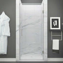 Anzzi FELLOW Series 24 in. by 72 in. Frameless Hinged shower door in Brushed Nickel with Handle 2