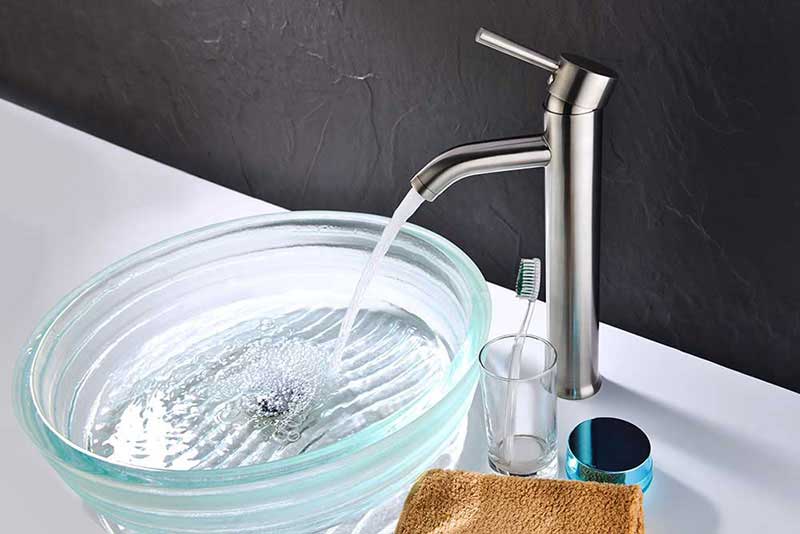 Anzzi Fann Single Handle Vessel Sink Faucet in Brushed Nickel 3