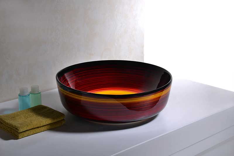 Anzzi Dusk Crown Series Ceramic Vessel Sink in Rising Blur Finish LS-AZ231 3