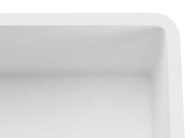 Anzzi Roine Farmhouse Reversible Apron Front Solid Surface 36 in. Single Basin Kitchen Sink in White K-AZ226-1A 9
