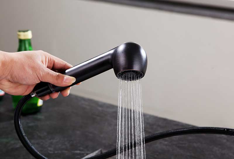 Anzzi Del Acqua Single-Handle Pull-Out Sprayer Kitchen Faucet in Oil Rubbed Bronze KF-AZ204ORB 6