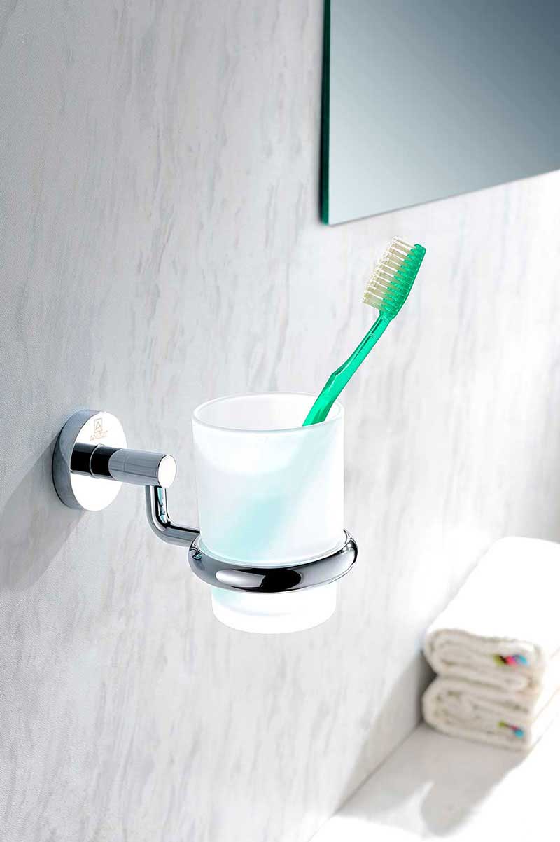 Anzzi Caster Series Toothbrush Holder in Polished Chrome 3